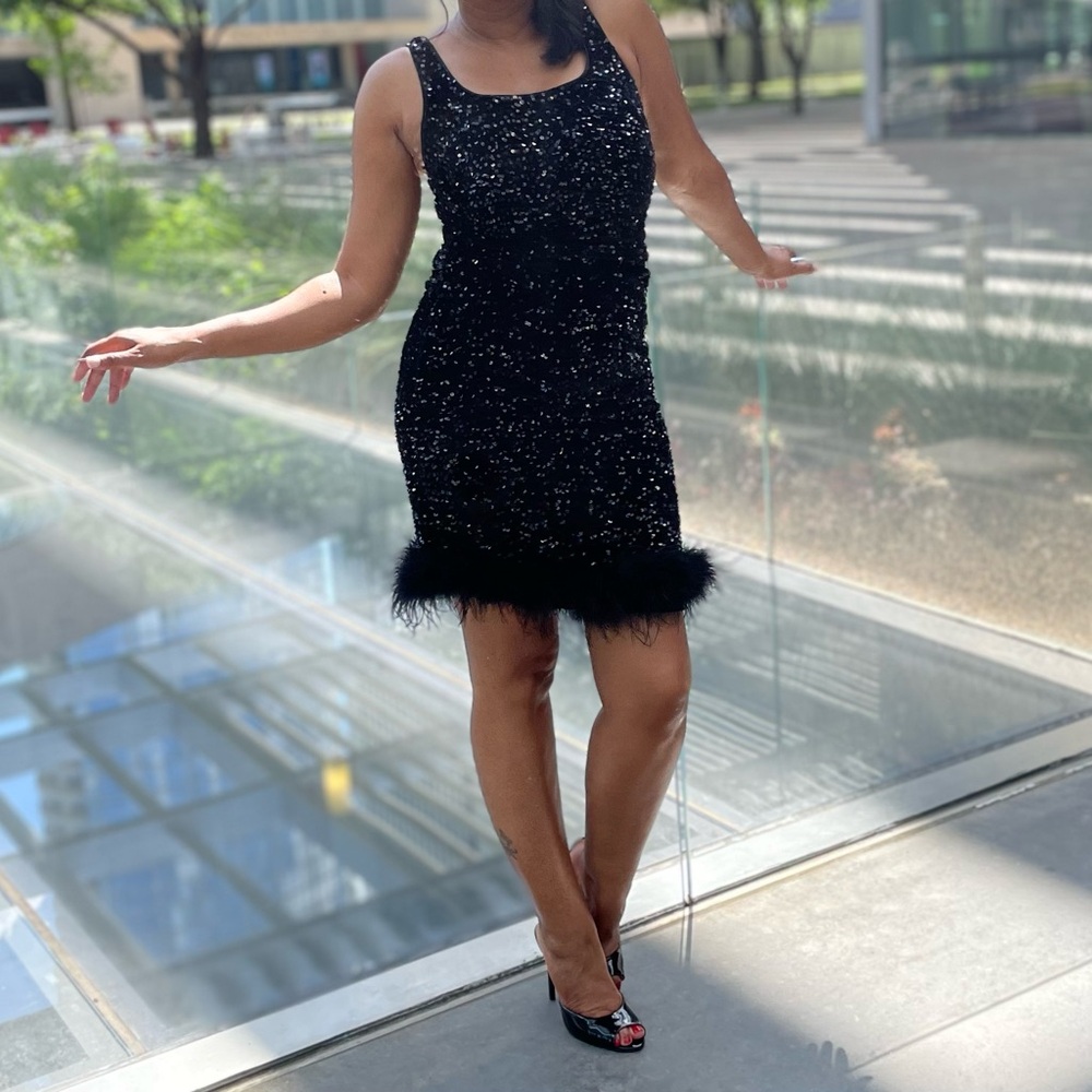 Fashion Nova Black Sequin Mini Dress